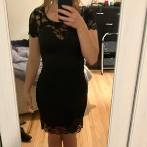 Elegant Black Lace Dress